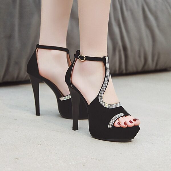 Platform Open Toe Stiletto Heel Sandals - Image 2