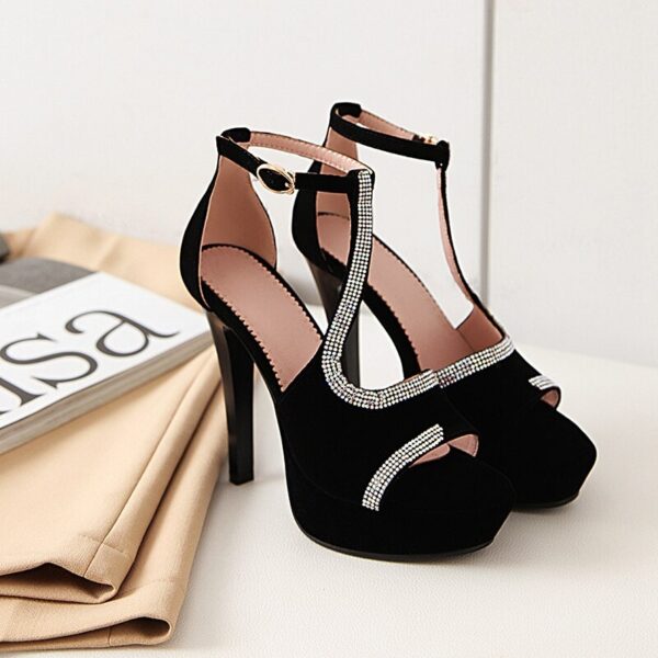 Platform Open Toe Stiletto Heel Sandals - Image 7