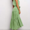 Polka Dot Sleeveless Sash Swing Maxi Dresses - Image 2