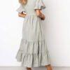 Ruffles Short Sleeves Cotton Maxi Dresses - Image 2