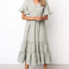 Ruffles Short Sleeves Cotton Maxi Dresses - Image 4