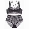 See Through Underwear Lace Lingerie Thin Bra Brief Set - Image 4