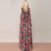 Sexy Floral Leopard Print Shawl Maxi Dress - Image 4