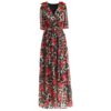 Sexy Floral Leopard Print Shawl Maxi Dress - Image 5