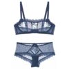 Sexy Lace Transparent Ultra-thin Underwear Bra set - Image 4