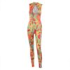 Sleeveless Hole Sexy Print Bodycon Jumpsuit - Image 7