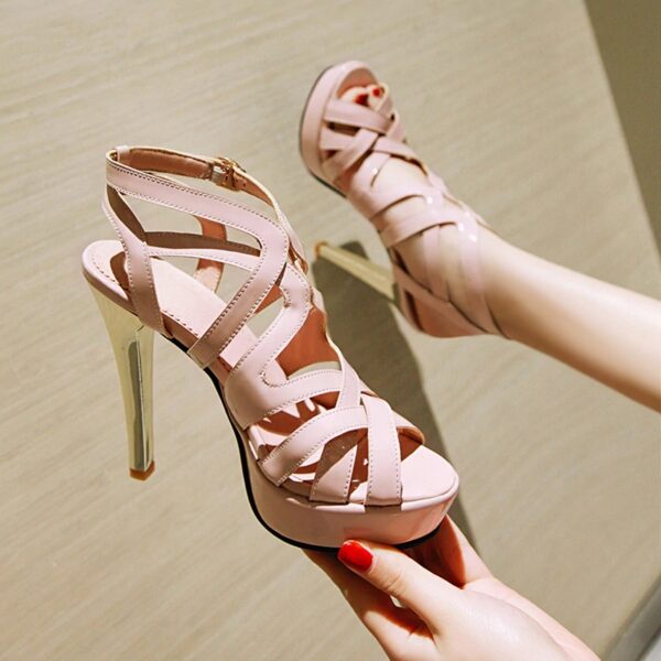 Stiletto High Heeled Strappy Sandals - Image 7