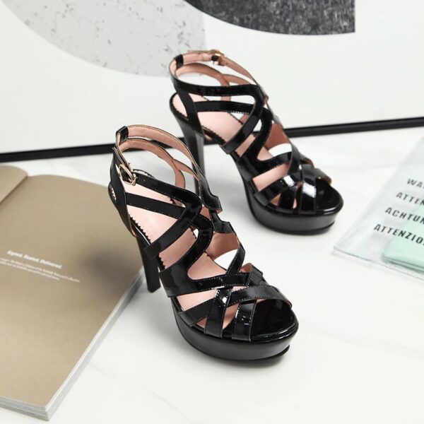 Stiletto High Heeled Strappy Sandals - Image 8