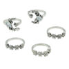 Boho Rings Set Stacking Rings In 5 Piece - Image 2