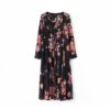 Boho Style Floral Print Beach Long Dress
