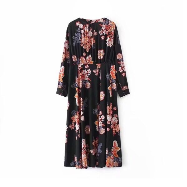 Boho Style Floral Print Beach Long Dress - Image 2