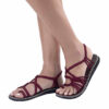 Flat Turquoise-Braided Sandals with Accents - Image 8