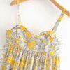 Floral Print Spaghetti Strap Beach Knee Length Dress - Image 4
