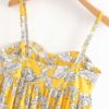Floral Print Spaghetti Strap Beach Knee Length Dress - Image 7