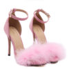 High Heels with Feather - Open Toe - Image 2