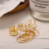 8 Pcs/Set Simple Design Round Rings Set - Image 2