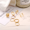 8 Pcs/Set Simple Design Round Rings Set - Image 4