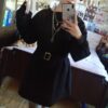 Casual A-line Dress Loose Lantern Sleeve Dress - Image 2