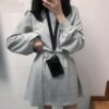 Casual A-line Dress Loose Lantern Sleeve Dress - Image 4