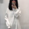 Casual A-line Dress Loose Lantern Sleeve Dress - Image 7