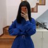 Casual A-line Dress Loose Lantern Sleeve Dress - Image 8