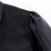 PU Faux Leather Turn Down Collar Sleeve Blouse Shirt - Image 3