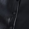 PU Faux Leather Turn Down Collar Sleeve Blouse Shirt - Image 6