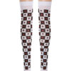 Saloon Stockings Poke Plaid Knee High Socks Halloween Cosplay Costume Accessories - Image 2