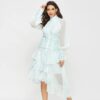 Sexy Asymmetry Elegant O-Neck Bohemia Party Maxi Dress - Image 2