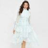 Sexy Asymmetry Elegant O-Neck Bohemia Party Maxi Dress - Image 3