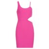 Runway Spaghetti Strap Hollow Out Party Mini Bandage Dress - Image 4