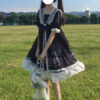 Sweet Sailor Style Short Sleeve Lolita One Piece Dresses - Image 3