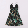 Backless V Neck High Waist Cami Boho Short Dresses - Image 2