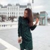 Vintage Floral Print Pleated Bodycon Mini Dress - Image 2