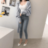 Backless Bandage Batwing Sleeve Korean Cardigan - Image 4