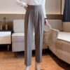 Casual Solid High Waist Harem Pants Flat Pants - Image 5