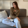 Cut Out Turn-down Collar Office Knit Sweater - Image 3