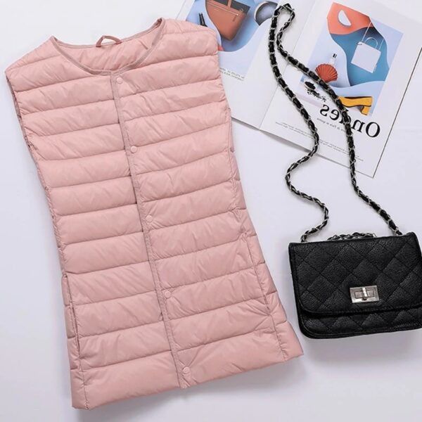 Duck Down Jacket V Collar Warm down sleeveless vest puffer