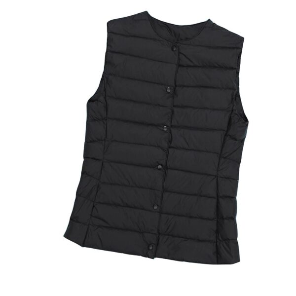 Duck Down Jacket V Collar Warm down sleeveless vest puffer - Image 8