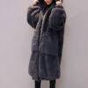 Faux Fur Hooded Long Sleeve Maxi Coat - Image 4