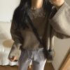 Pullovers Solid Colors Knitted Elegant Jumpers Sweaters - Image 4