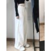 Casual Corduroy High Waist Loose Straight Wide  Leg Pants - Image 4