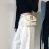 Casual Corduroy High Waist Loose Straight Wide  Leg Pants - Image 5