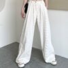 Casual Corduroy High Waist Loose Straight Wide  Leg Pants - Image 6