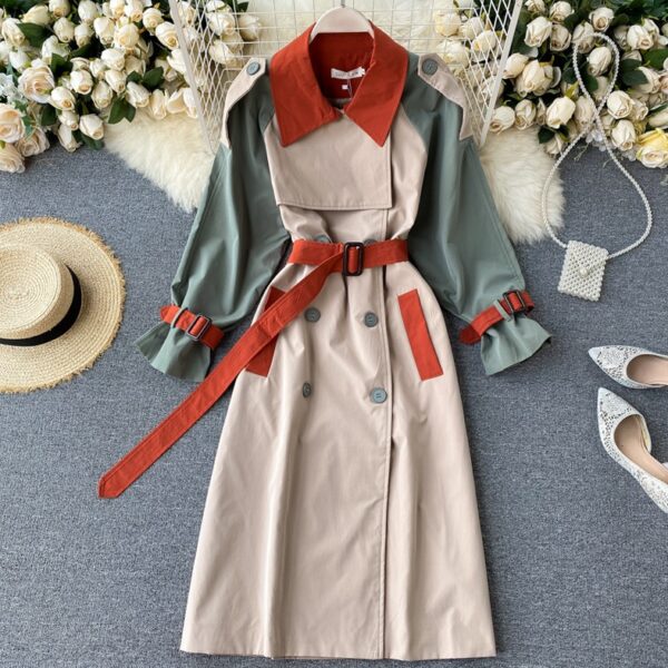 Fashion Long Sleeve Double Breasted Loose Street Wear Outwear Coat