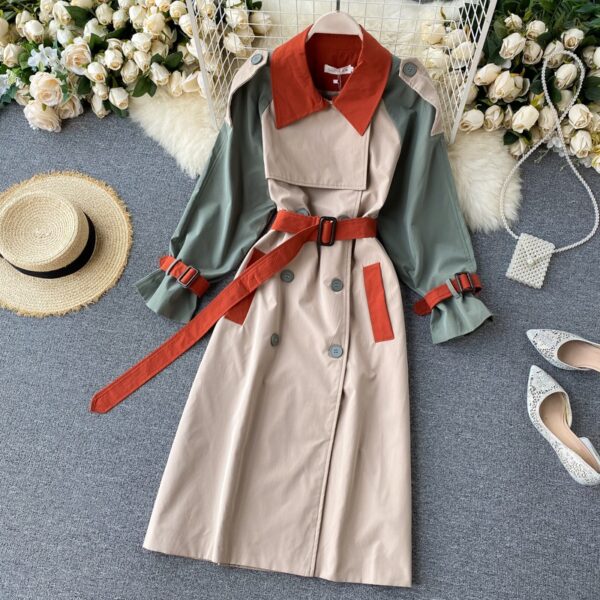 Fashion Long Sleeve Double Breasted Loose Street Wear Outwear Coat - Image 2