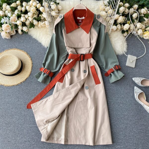 Fashion Long Sleeve Double Breasted Loose Street Wear Outwear Coat - Image 3