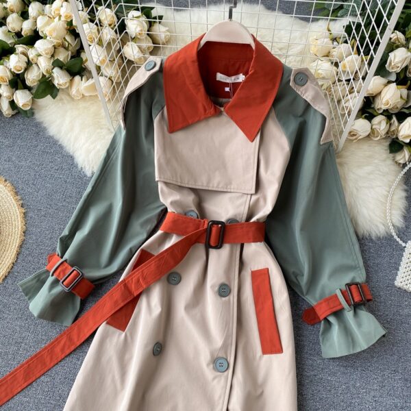 Fashion Long Sleeve Double Breasted Loose Street Wear Outwear Coat - Image 6