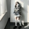 New Retro Zebra Pattern Lazy Wind Loose Sweater