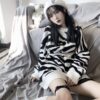 New Retro Zebra Pattern Lazy Wind Loose Sweater - Image 10